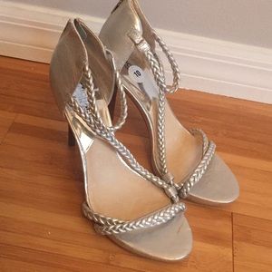 Michael Kors Criss Cross Silver Strappy Heels